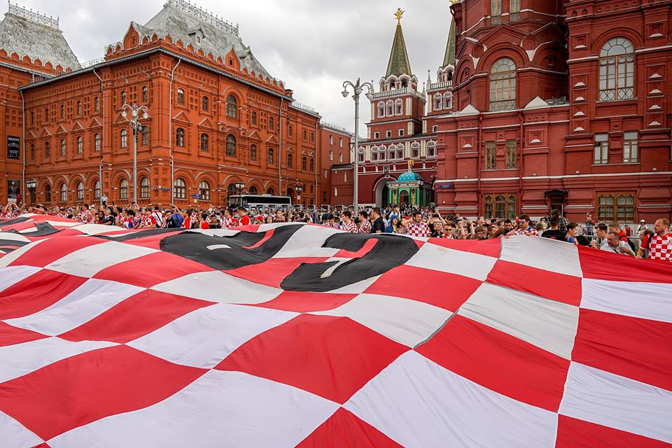 Aficiondos de Croacia celebran pase a la final del mundial 