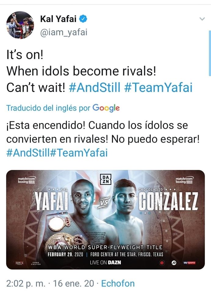 Yafai considera un ídolo al boxeador pinolero 