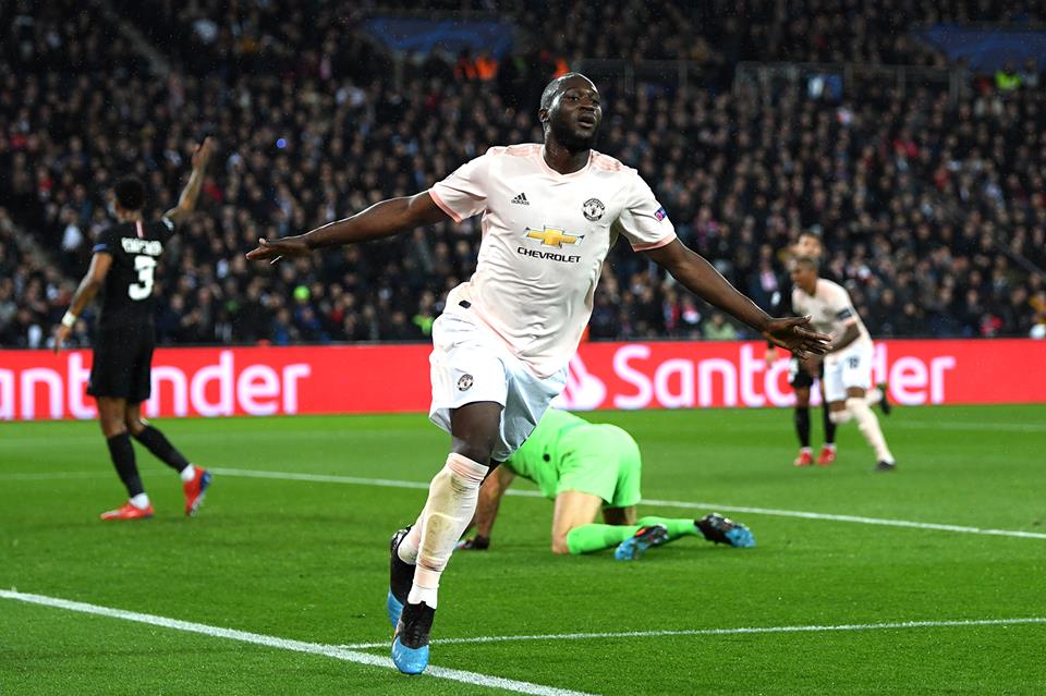 Lukaku celebra uno de sus goles 