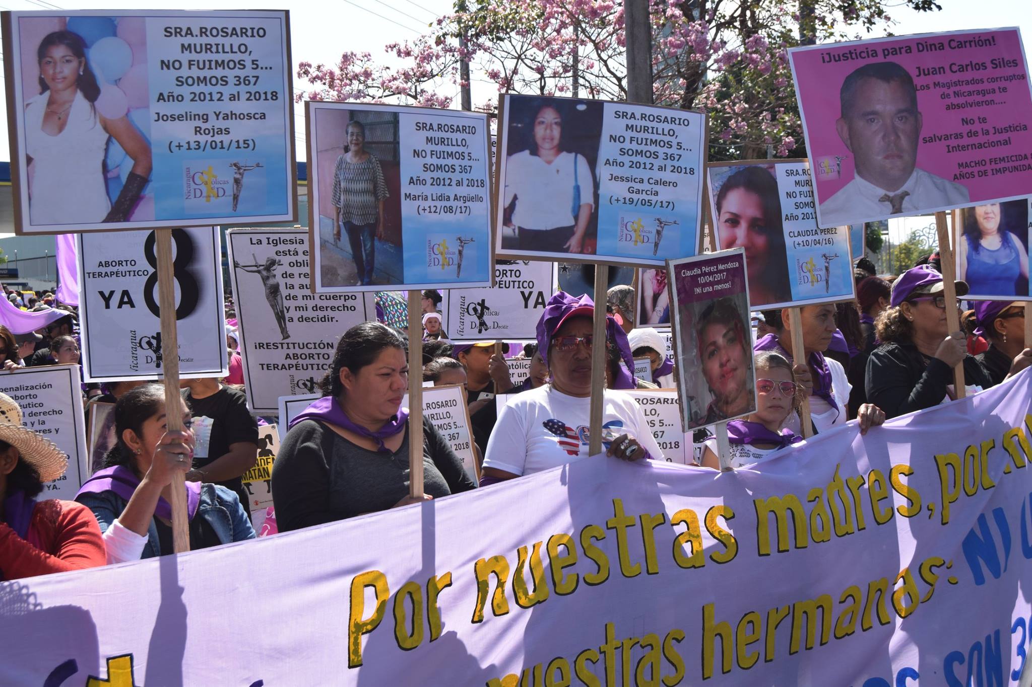 Justicia por las mujeres nicaragüenses asesinadas en los últimos años. FOTO: Carlos Padilla | VOS TV