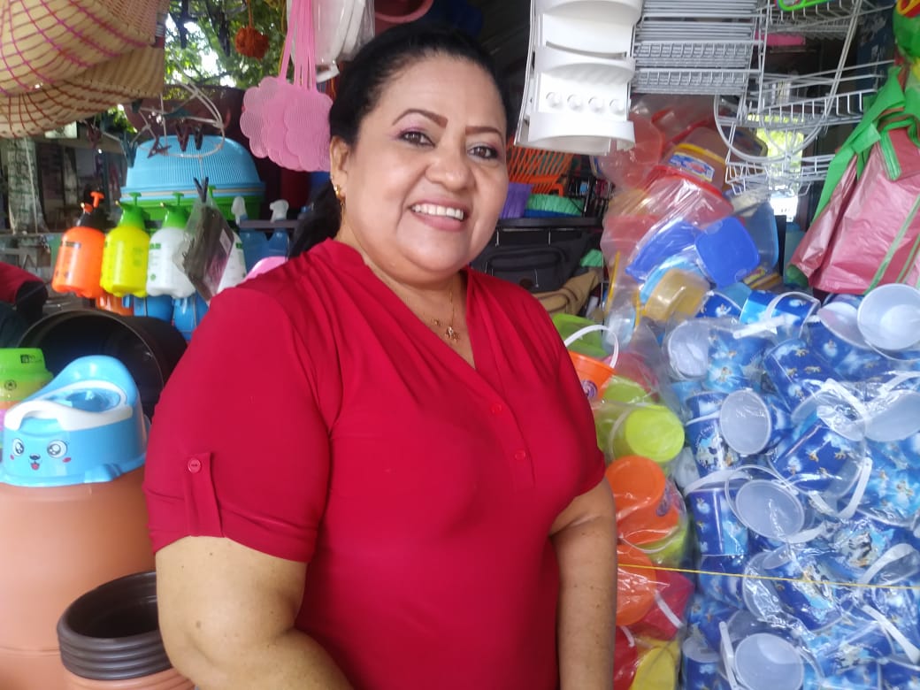 Martha Valenzuela, comerciante del Mercado Carlos Roberto Huembes. 
