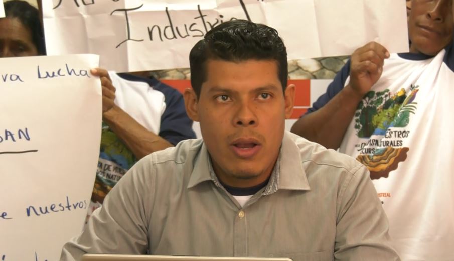 Olman Salazar, miembro del Movimiento Nacional Ambientalista Frente a la minería industrial (Monafmi).