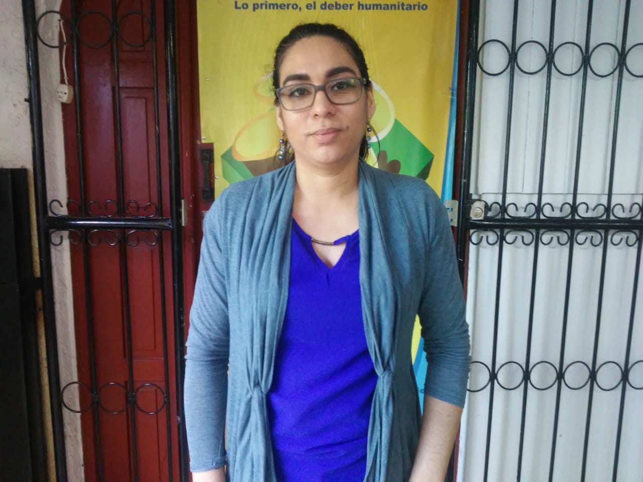 Nancy Ugarte, oficial de acción humanitaria de la MNGR.