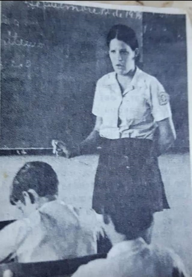Inés Izquierdo durante los primeros años ejerciendo su profesión
