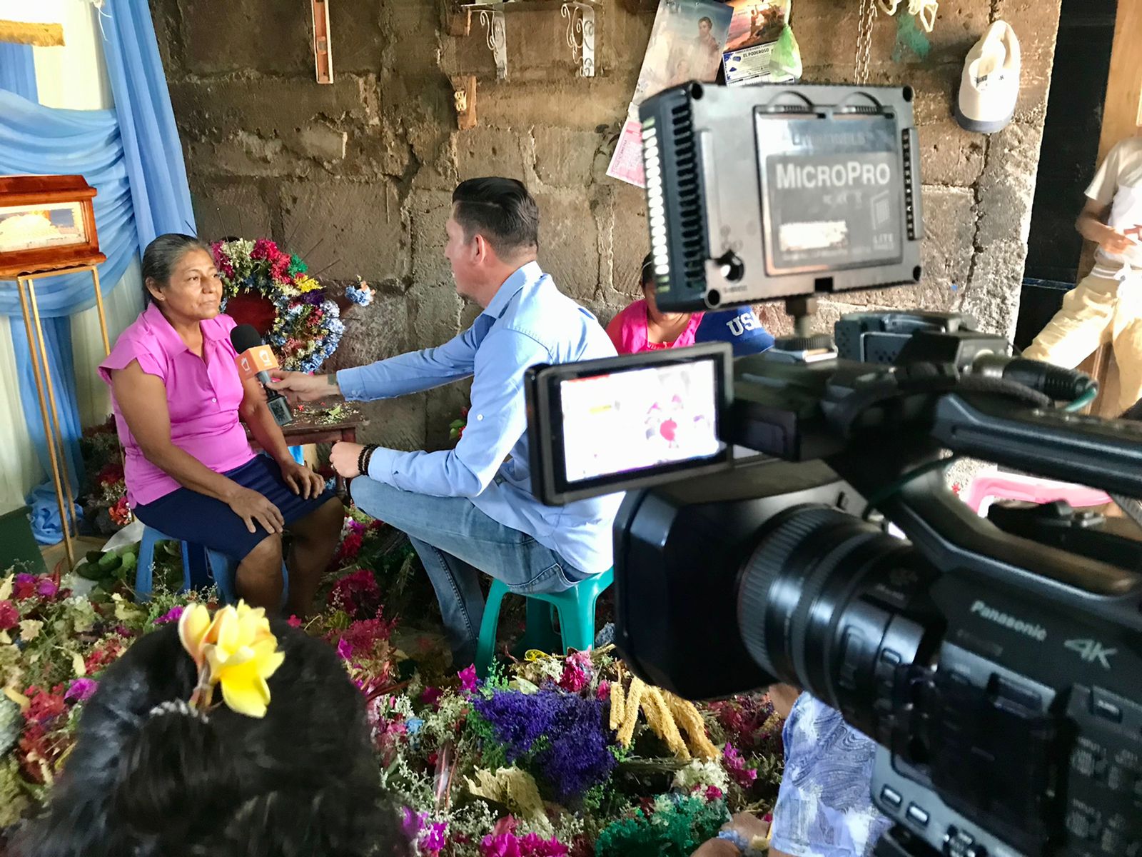 Mendieta en la ciudad de Masaya, en una actividad llamada la enflorada, previó al Santo Entierro./Cortesía