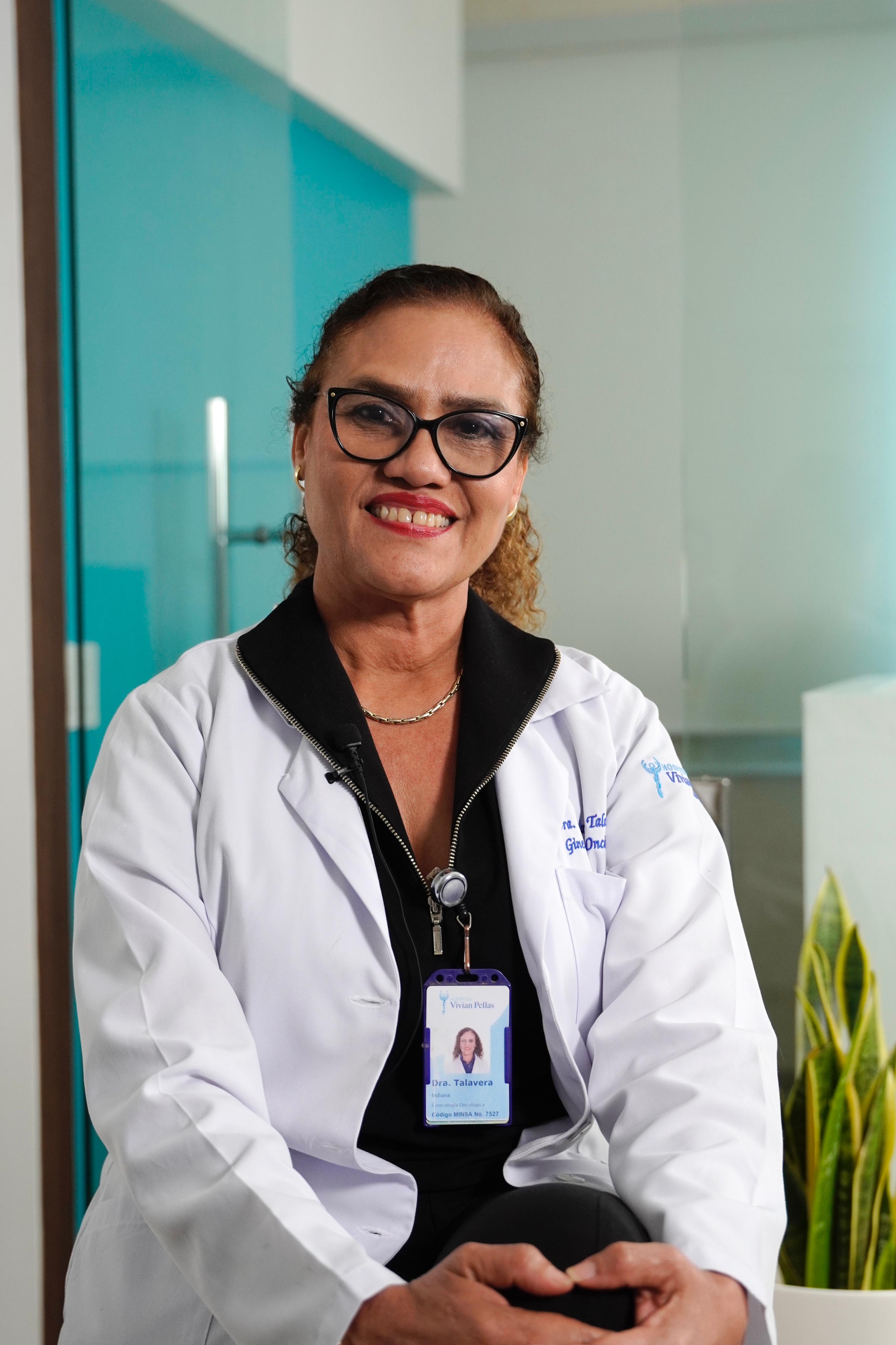 Dra. Luz Indiana Talavera Martínez, ginecóloga oncóloga del Hospital Vivian Pellas.  