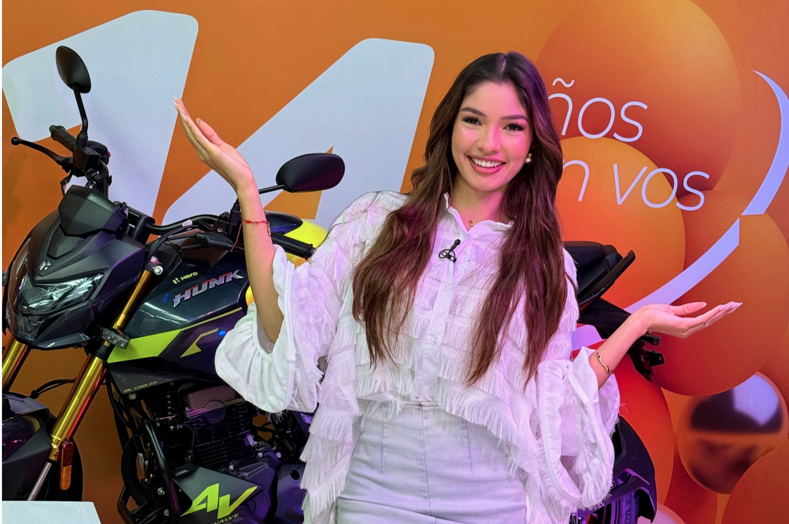 La presentadora Birmania Rodríguez./ María Fernanda Leclair.
