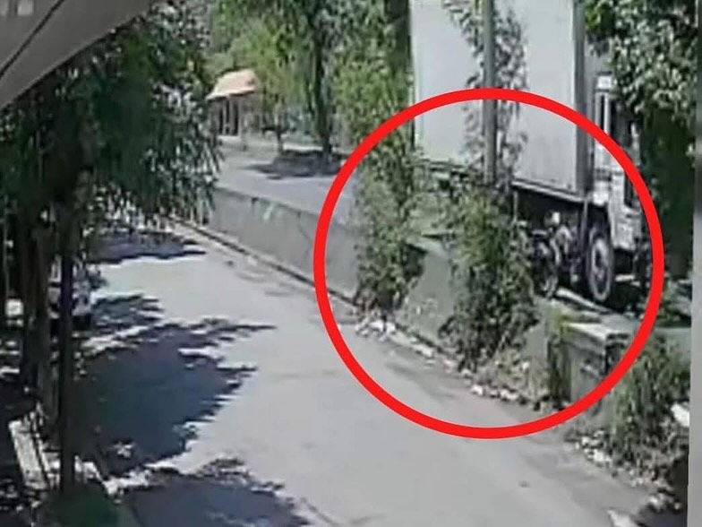 Cámara de seguridad captó accidente de tránsito. 